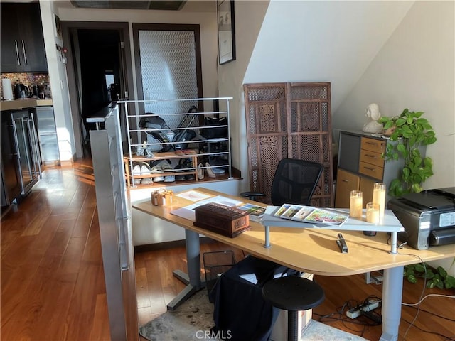 5327 Marina Pacifica Dr N Unit Key19, Long Beach, CA 90803 - office area featuring hardwood / wood-style flooring