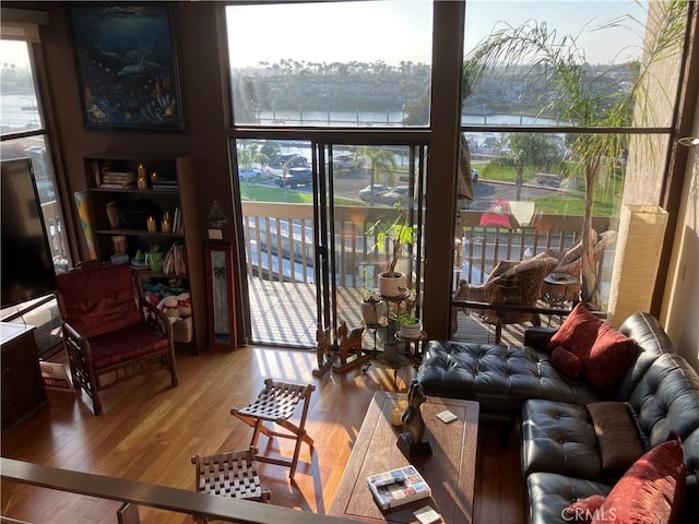 5327 Marina Pacifica Dr N Unit Key19, Long Beach, CA 90803 - living area with wood finished floors