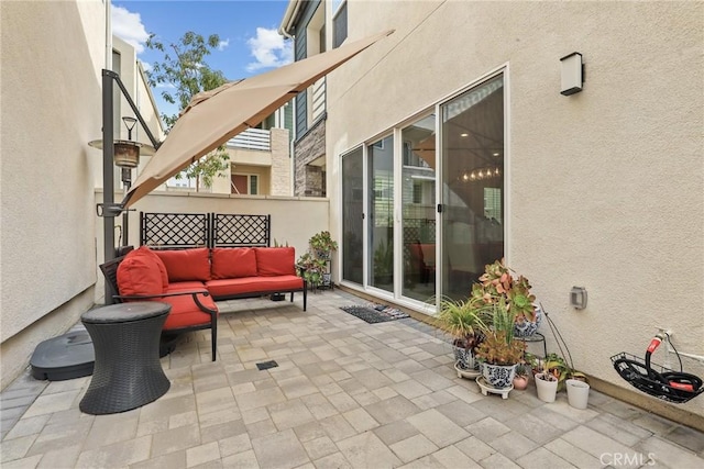 27120 Purple Sage Ct, Valencia, CA 91381 - view of patio / terrace with outdoor lounge area