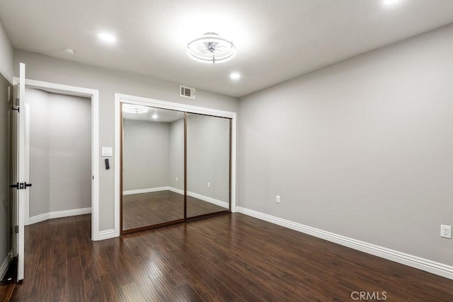 2819 Steeplechase Ln, Diamond Bar, CA 91765 - unfurnished bedroom with wood finished floors, baseboards, a closet, and recessed lighting
