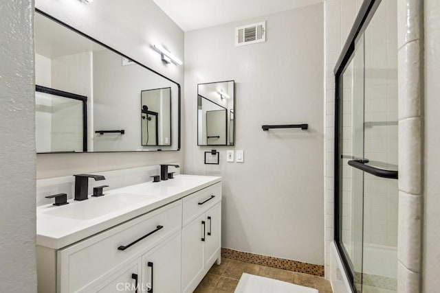2819 Steeplechase Ln, Diamond Bar, CA 91765 - bathroom featuring double vanity, tile patterned flooring, and baseboards