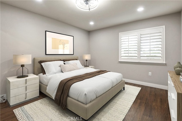 2819 Steeplechase Ln, Diamond Bar, CA 91765 - bedroom with baseboards, dark wood-style floors, and recessed lighting