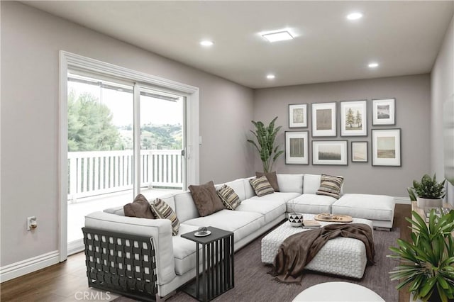 2819 Steeplechase Ln, Diamond Bar, CA 91765 - living room featuring recessed lighting and dark wood-type flooring