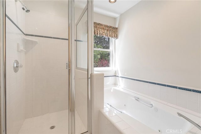 109 S Fairway Dr, Lake Arrowhead, CA 92352 - bathroom with a whirlpool tub and a stall shower