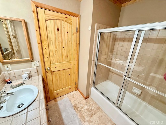 1900 Teton Way, Pine Mountain Club, CA 93222 - full bath featuring vanity and shower / bath combination with glass door