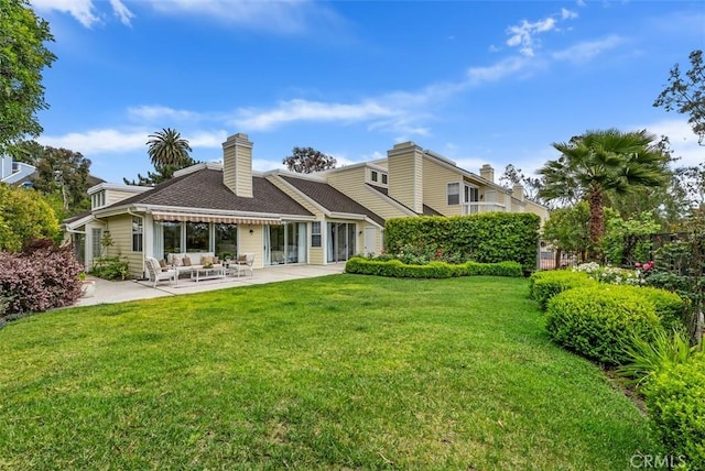 19 Rollins Pl, Laguna Niguel, CA 92677 - back of house with a patio, a lawn, and an outdoor hangout area