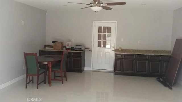 527 S Orchard Dr, Burbank, CA 91506 - dining area featuring a ceiling fan