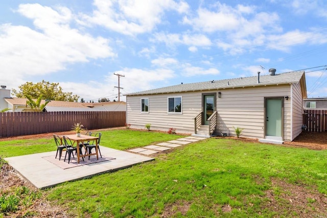 5157 Trinidad Way, San Diego, CA 92114 - rear view of property with entry steps and a patio area