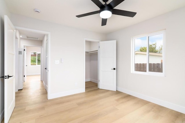 5157 Trinidad Way, San Diego, CA 92114 - unfurnished bedroom with light wood-type flooring, baseboards, a closet, and attic access