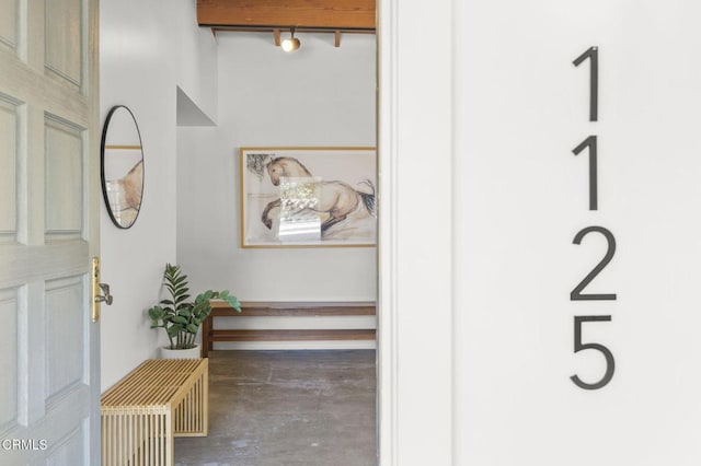 entrance foyer with concrete flooring