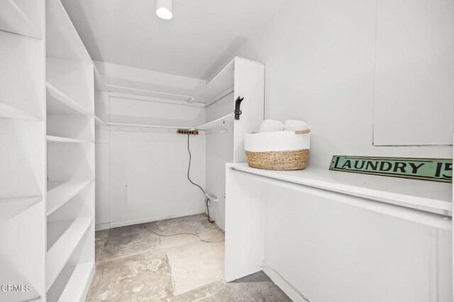 view of walk in closet