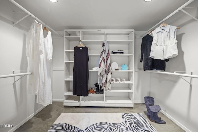 view of walk in closet