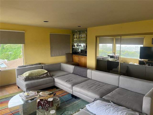 5134 Veronica St, Los Angeles, CA 90008 - living area with healthy amount of natural light and wood finished floors