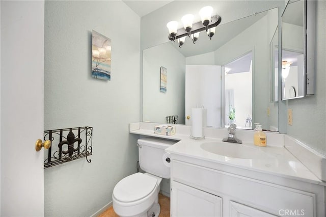 27559 Avenida Interno, Menifee, CA 92585 - bathroom with toilet, vanity, and a chandelier