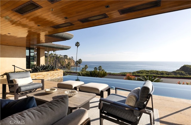 2526 Riviera Dr, Laguna Beach, CA 92651 - view of patio featuring a water view
