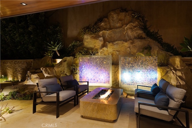 2526 Riviera Dr, Laguna Beach, CA 92651 - view of patio featuring an outdoor living space with a fire pit