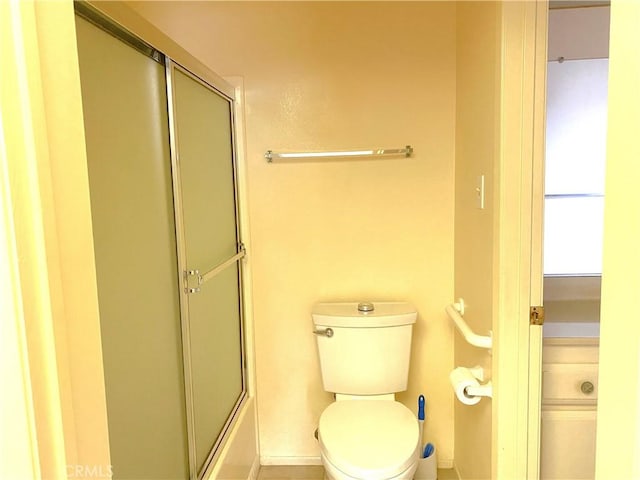1740 Silver Maple Dr, La Habra, CA 90631 - bathroom with toilet and bath / shower combo with glass door