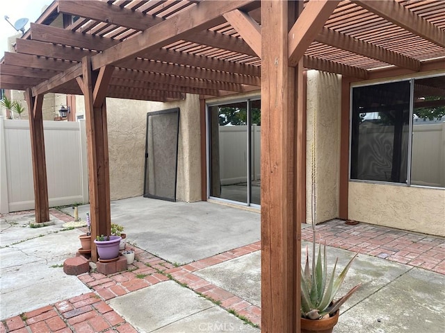 1740 Silver Maple Dr, La Habra, CA 90631 - view of patio featuring fence and a pergola