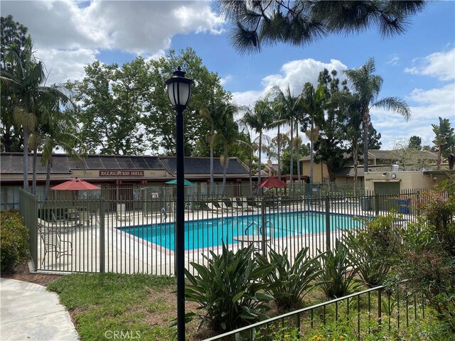 1740 Silver Maple Dr, La Habra, CA 90631 - community pool with fence and a patio area