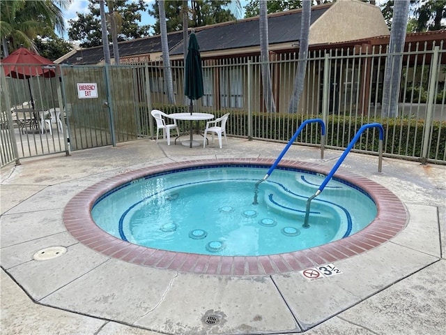 1740 Silver Maple Dr, La Habra, CA 90631 - view of swimming pool featuring fence and a patio area