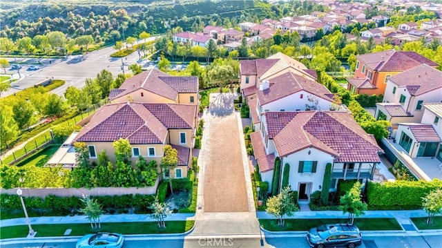 aerial view of residential area