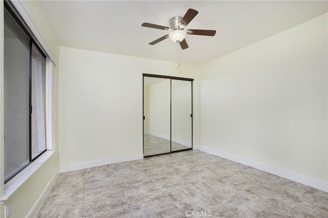 611 Colonial Cir, Fullerton, CA 92835 - unfurnished bedroom featuring a ceiling fan and baseboards
