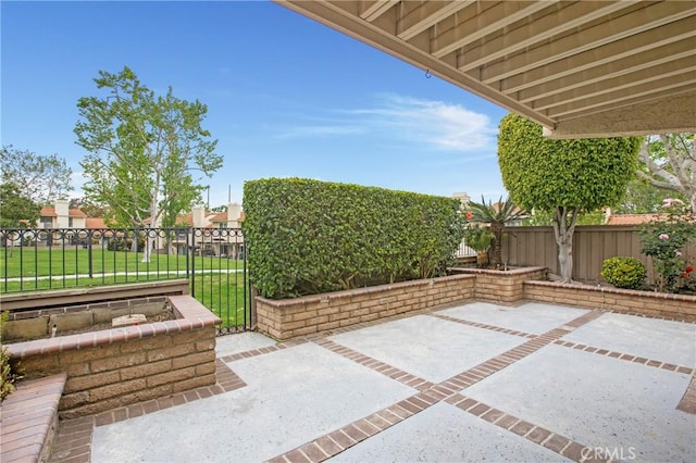 611 Colonial Cir, Fullerton, CA 92835 - view of patio featuring a fenced backyard