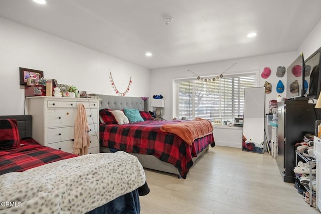 4241 Hamilton Ave, Oxnard, CA 93033 - bedroom featuring light wood-type flooring and recessed lighting