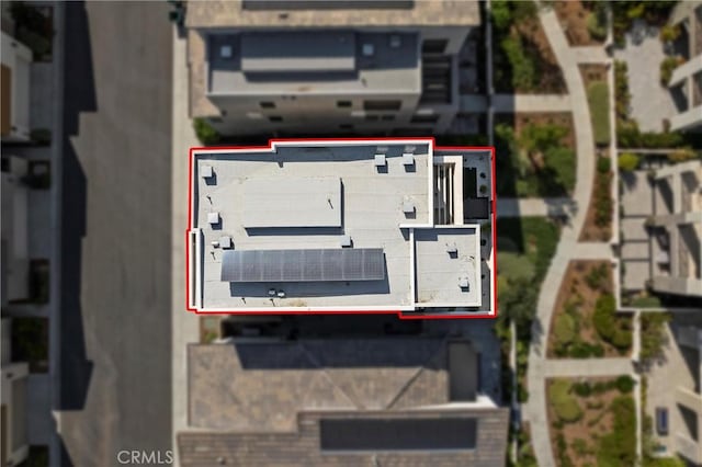 aerial overview of property's location with property parcel outlined
