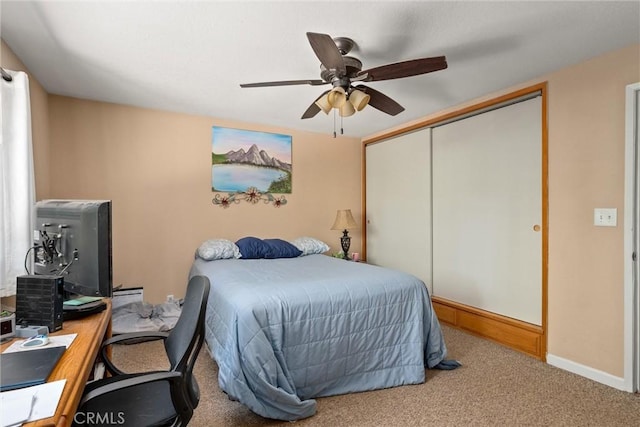 6176 Some Way, Magalia, CA 95954 - carpeted bedroom with a closet, ceiling fan, baseboards, and an office area