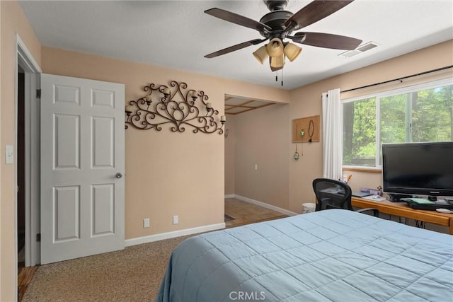 6176 Some Way, Magalia, CA 95954 - bedroom with baseboards, carpet, and ceiling fan