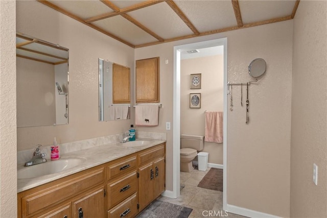 6176 Some Way, Magalia, CA 95954 - full bath with toilet, double vanity, and tile patterned floors