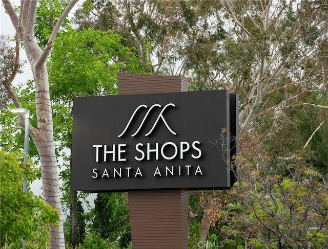 view of community sign