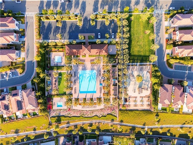 aerial view of residential area