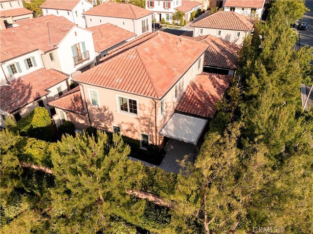 aerial view of residential area