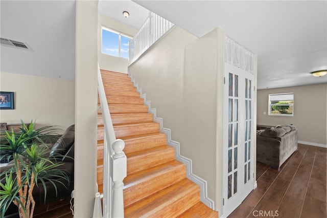 27876 Twilight Ct, Murrieta, CA 92563 - stairway with wood finished floors and baseboards