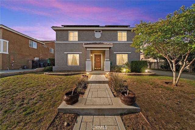 27876 Twilight Ct, Murrieta, CA 92563 - traditional-style house featuring solar panels and stucco siding