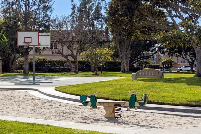 view of community with a yard