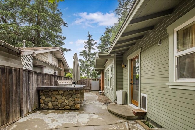 view of patio / terrace featuring a fenced backyard