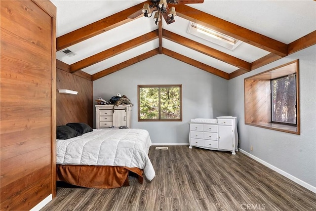 14177 Racine Cir, Magalia, CA 95954 - bedroom with wood finished floors, baseboards, and a skylight