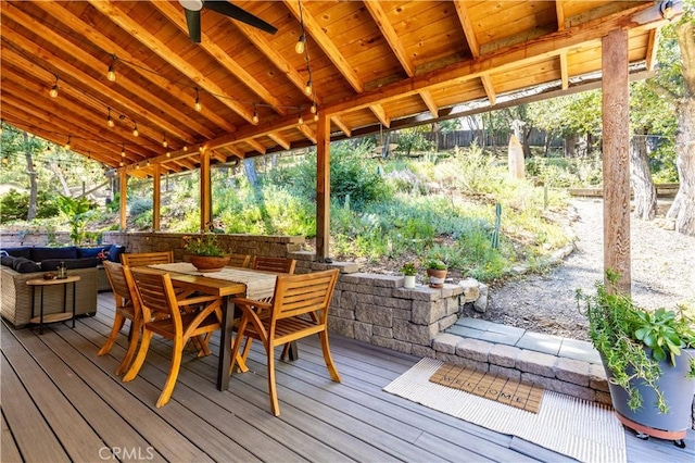 7900 San Clemente Ave, Atascadero, CA 93422 - wooden deck featuring an outdoor hangout area and outdoor dining area