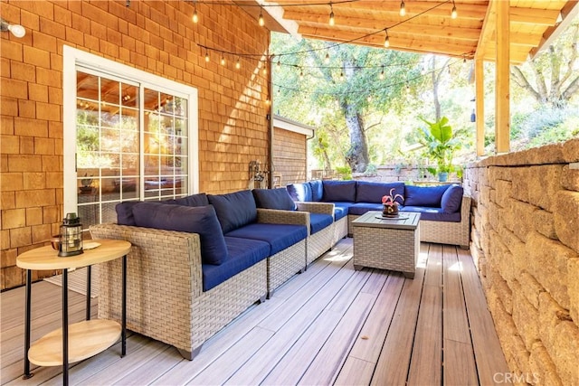 7900 San Clemente Ave, Atascadero, CA 93422 - wooden deck featuring an outdoor hangout area