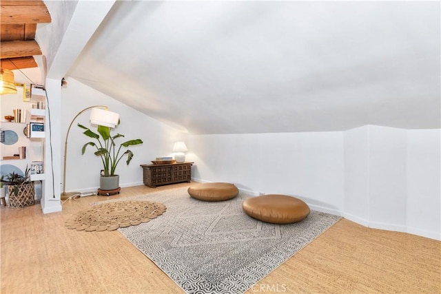 7900 San Clemente Ave, Atascadero, CA 93422 - living area featuring vaulted ceiling and baseboards