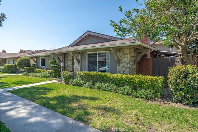 2619 W Aurora St, Santa Ana, CA 92704 - view of front of house with stone siding