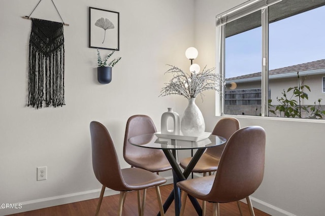 600 Good Hope St, Oak View, CA 93022 - dining space featuring baseboards and wood finished floors