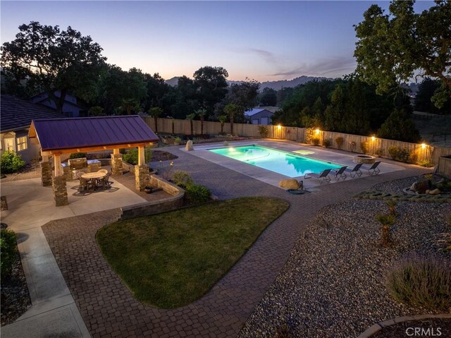 11620 Cenegal Rd, Atascadero, CA 93422 - view of swimming pool with a patio, a fenced backyard, and outdoor dining space