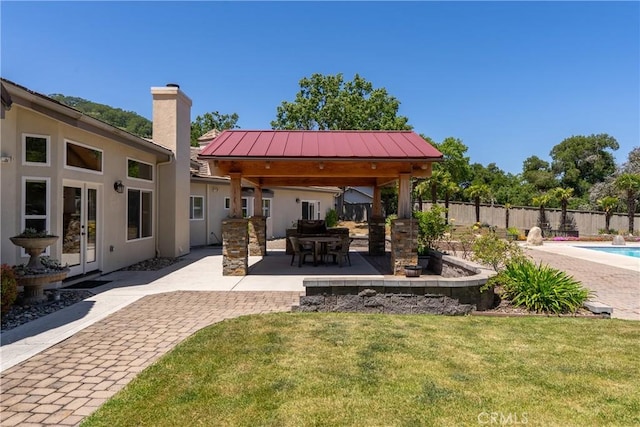 11620 Cenegal Rd, Atascadero, CA 93422 - view of patio with french doors and a gazebo