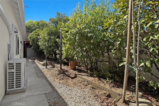 view of yard with a cooling unit
