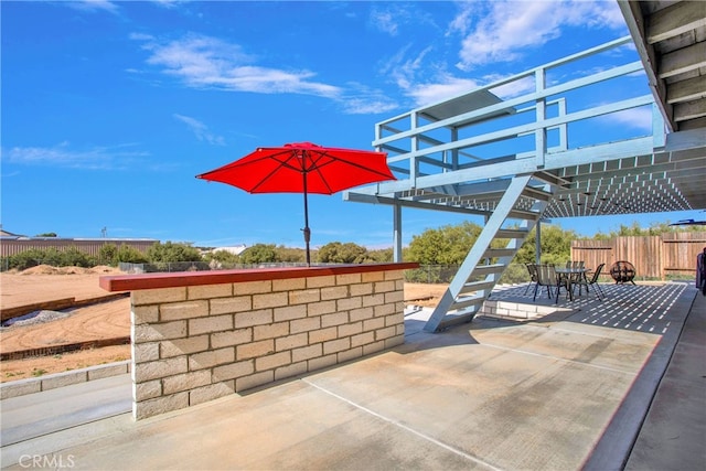 11020 Blue Jay Way, Oak Hills, CA 92344 - view of patio / terrace featuring outdoor dining space