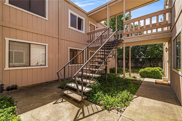 2240 Notre Dame Blvd Unit 6, Chico, CA 95928 - view of patio featuring stairway and fence